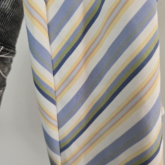 579 Vintage Y2K Stripped Halter Dress Size Small - Picture 10 of 10